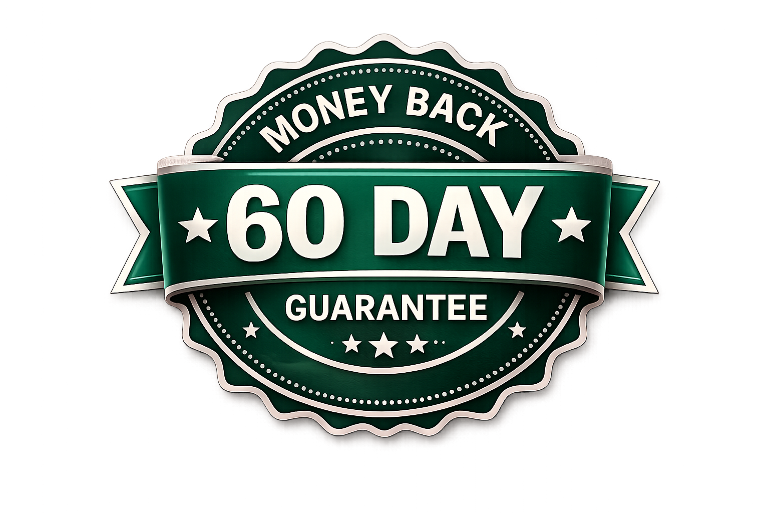 60 Day Money Back Guarantee Seal